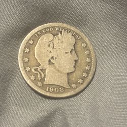 USA 1/4 Dollar 1908