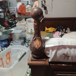 Leather Bound Italian Wine Bottle Vintage