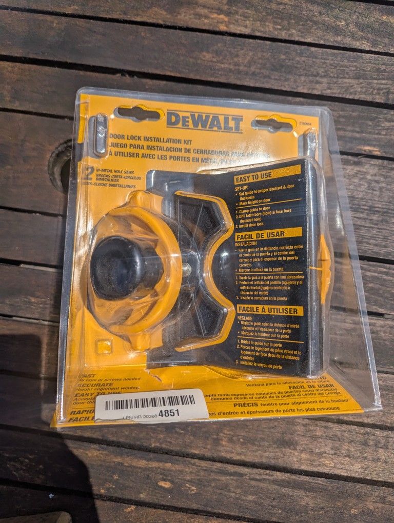DeWalt Door Lock Installation Kit
