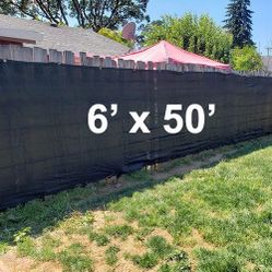 New in box $45 Privacy Fence 6x50ft Wall Cover for Garden Wall Yard, 2 Colors (Black, Green)