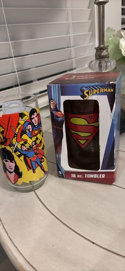  Superman 1978 Drinking Glass & Other Superman Glass 