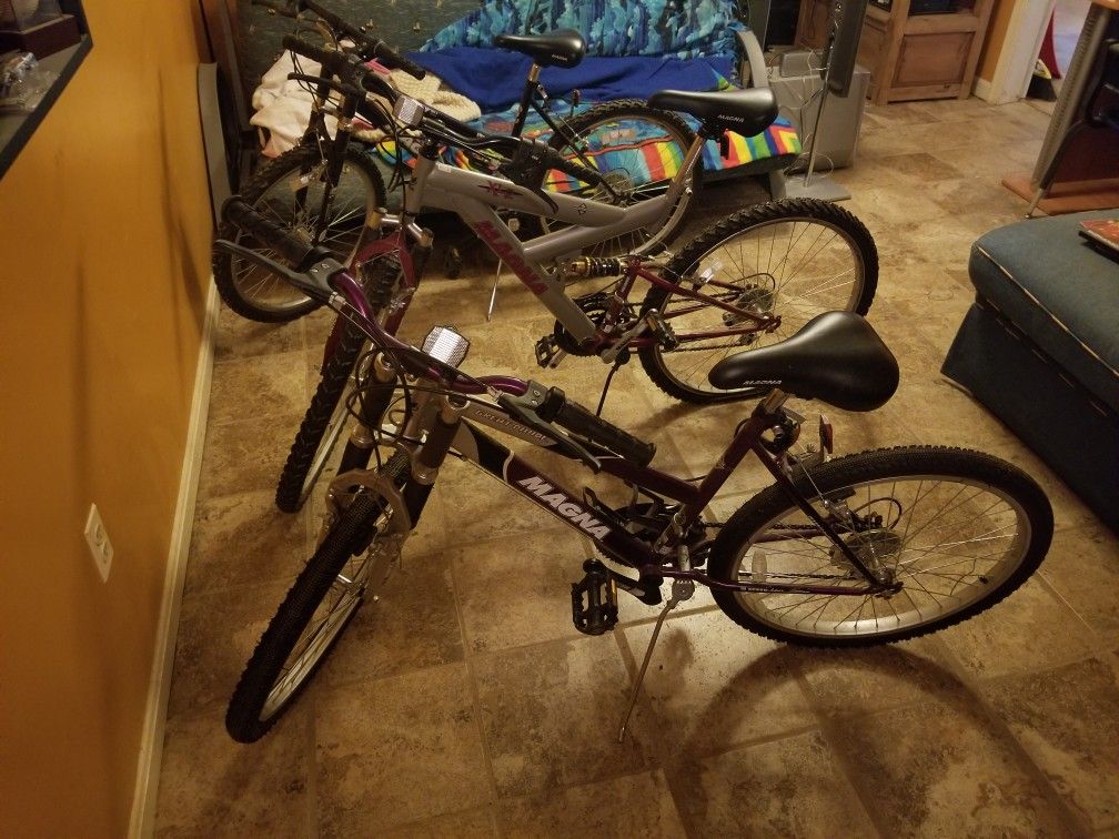 3 Magna bicycles