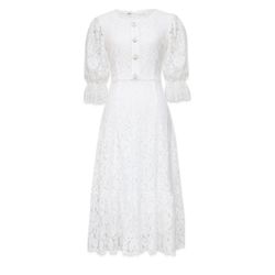 Luxelim Ivory Lace Midi Dress – Size S