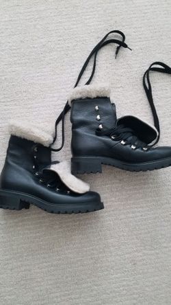 New, black, Lace-up hiking/combat style Boot - Sz 7.5