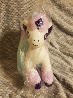 Adorable Fluffy Galarian Ponyta Pokemon Plush