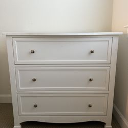 White Dresser with 3 Drawers