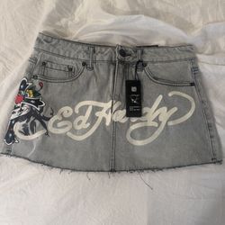WOMENS ED HARDY SKIRT Y2K