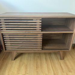 tv stand, cabinet , storage wonderful bohemian style , sliding doors 