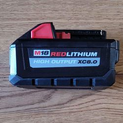 Milwaukee M18 18-Volt Lithium-Ion Battery 8.0 Ah High Output Brand New 