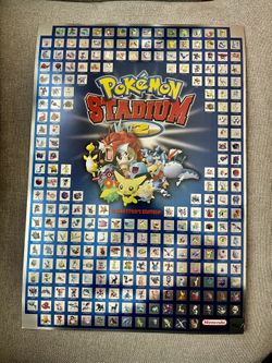 Pokemon Stadium 2 Collector’s edition Foil Poster 2001 Super Rare