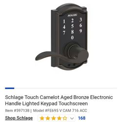 Schlage Keyless Touchscreen Door Lock