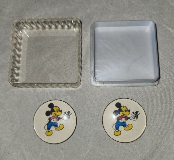 Set of 2 Rare Vintage Mickey Mouse Pins - USSR