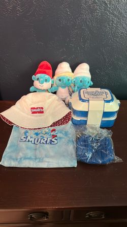 Smurfs Collector’s Bundle – Plush Toys, Lunch Box, Hat & More!