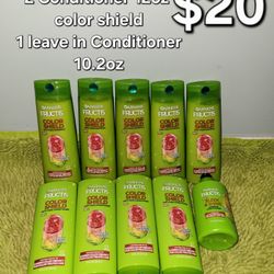 5 Shampoo 12oz/4 Conditioner 12oz/1 Leave In Conditioner 10.2oz  Garnier Fructis 