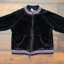 Little Girl Clothes Toddler Black Zip Up Sweater Size 6T/6X