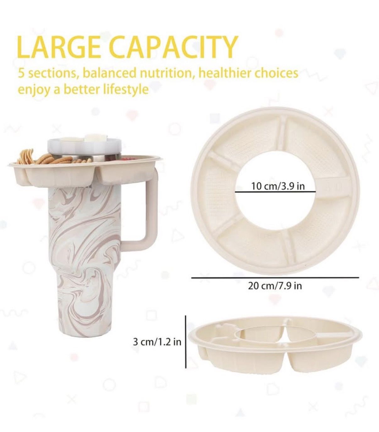 40 pack Tray Snack Ring Suitable for Car Cup Holder