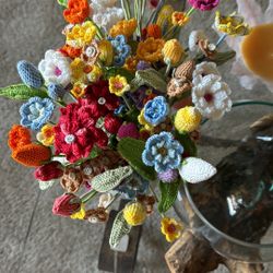 Purce Of Crochet And Flowers 