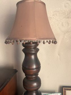 Table Lamp with Beaded Shade set of two