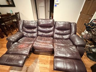 Ashley’s Leather Couch 