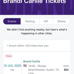 Brandi Carlile Tickets- Tonight!