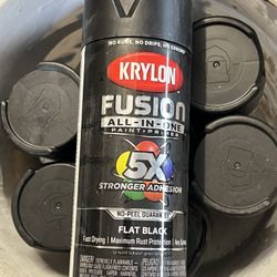 Primer / Paint Spray Cans - Flat Black - 8 Cans 