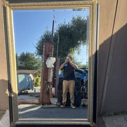 Goalmaker Inc Vintage Mirror And Frame, Big Mirror In Decent Shape. 85x61