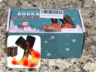 Electric Heated Socks for Men & Women – 4 Heat Levels | Black