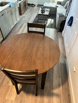 Small round dining table