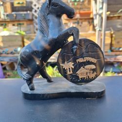 Wooden Horse Figurine 
