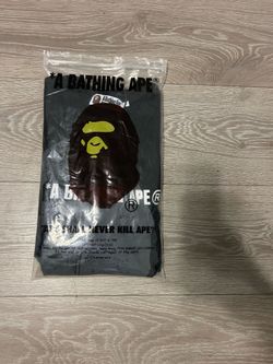 A Bathing Ape BAPE Men's Cargo Pants Cotton Graphic Print Black/Gray Size M