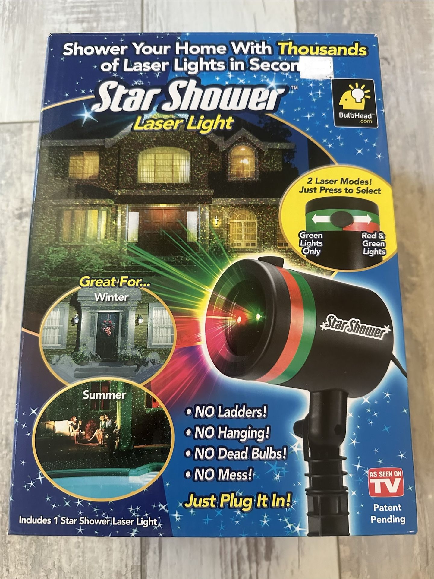 Set of 10 Star Shower Laser Christmas Lights