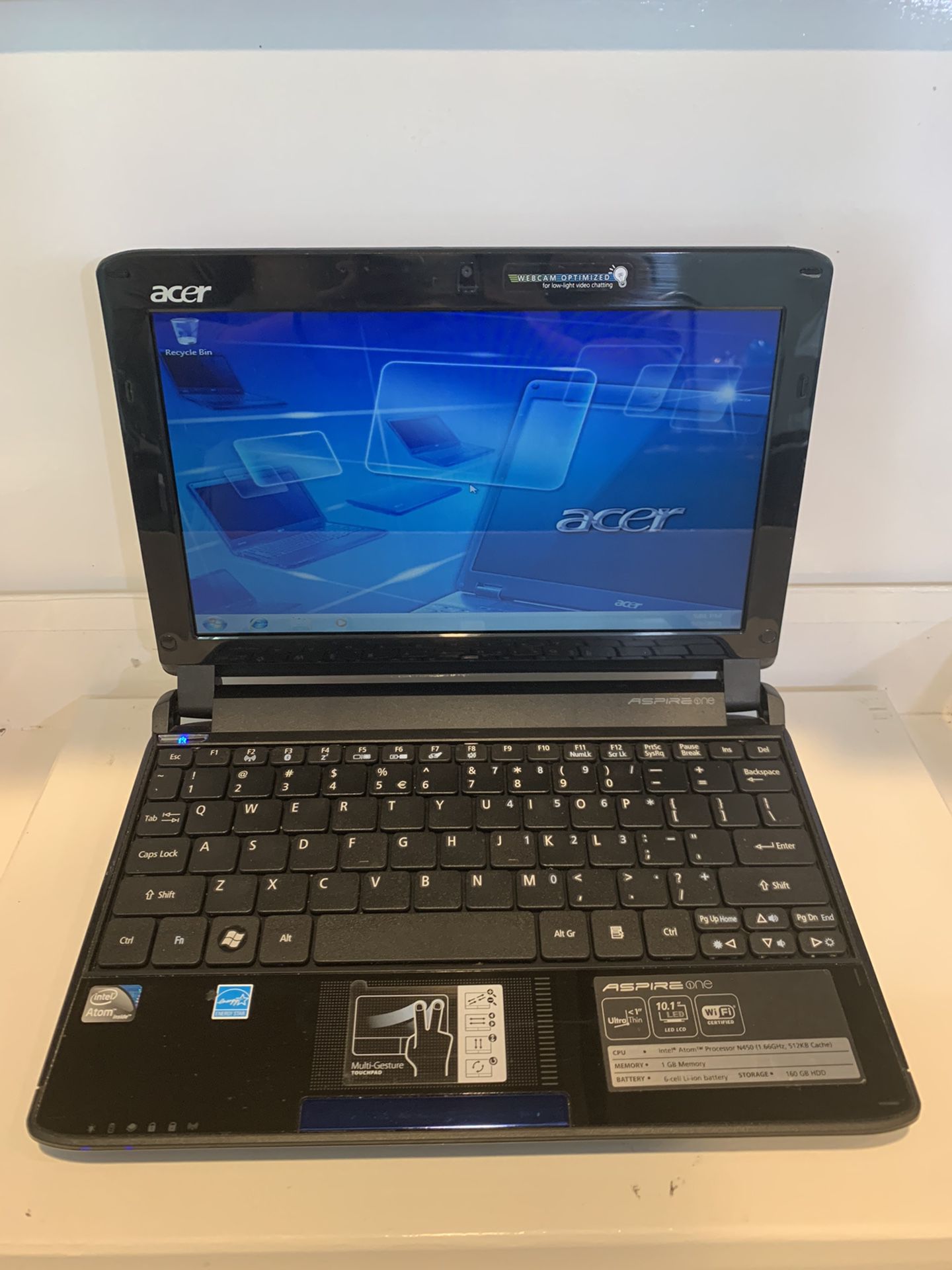 10.1” Acer Aspire One NAV50  Mini Laptop Webcam, Window 10 and Microsoft office