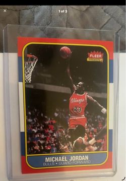 Michael Jordan 1986 Fleer rookie REPRINT. Cool for collection nice condition
