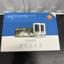 Ring Stick Up Security Cameras 2  1080 HD 2 Way Talk Plug in 3rd Gen + Bated 