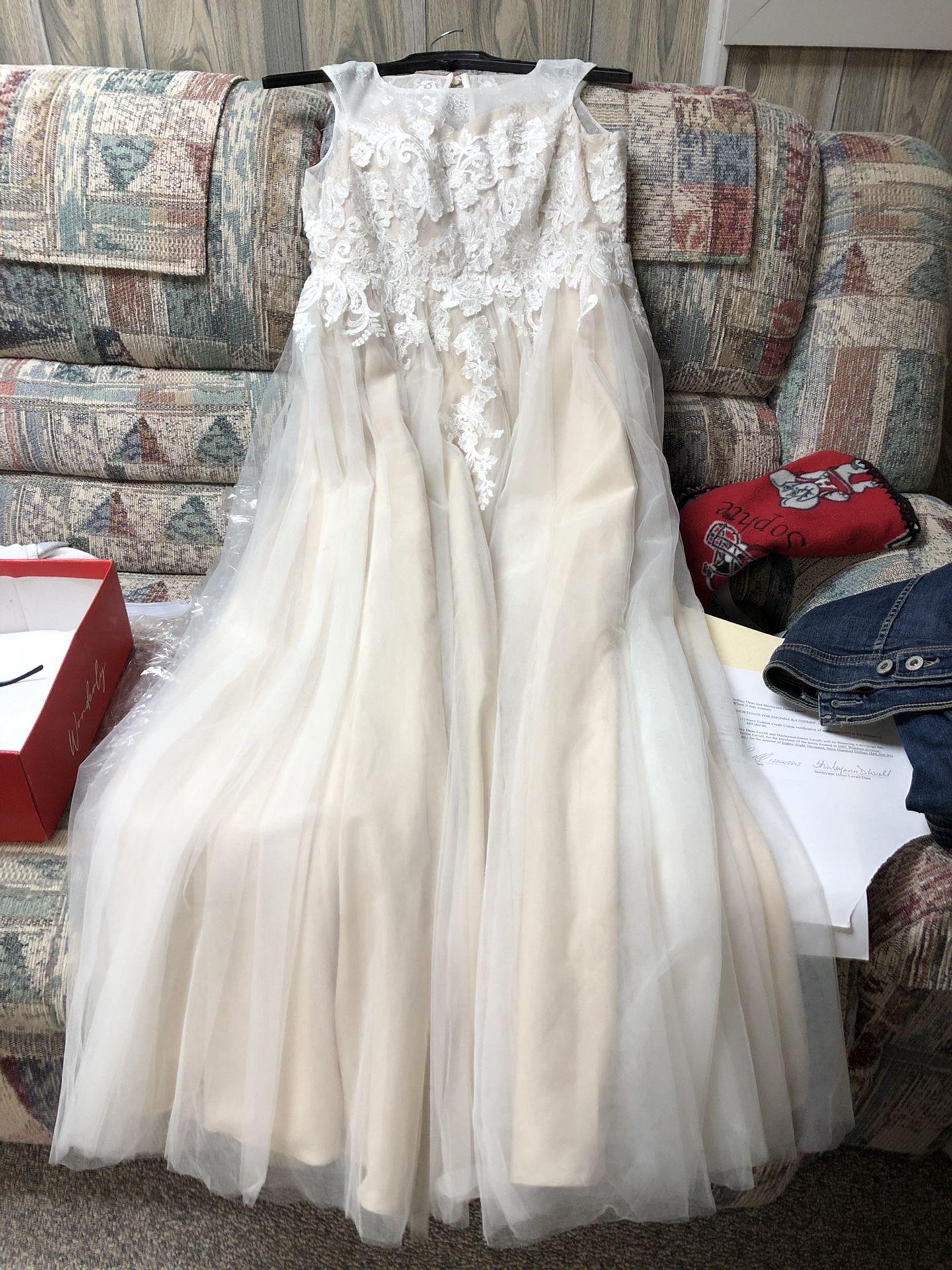 Size 12 David’s Bridal Dress Wore Once 