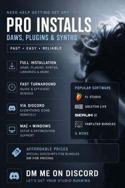 FL Studio • Ableton • Mixing, Mastering & Plugin Installs