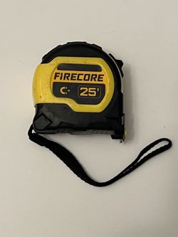Firecore Tape Measure 25 ft with 1/8 Fractions, Magnetic Double-Hook Measuring T