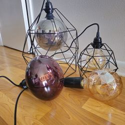 4 pendant bulbs with hardware 