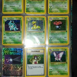 Vintage 1990s Holographic Pokemon Cards Holo Pokemon Card Collection Venusaur 