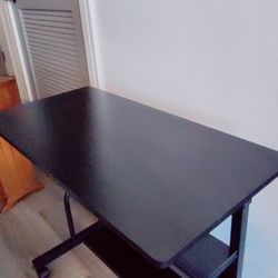 Rolling Desk For a Laptop 32" Length &16" Wide Black Color