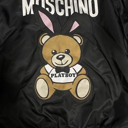 Moschino couture X Playboy Toy Bear Bomber Jacket Sz 52