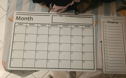 Magnetic Calendar and Shopping