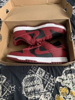 Red and Black Nike shoes