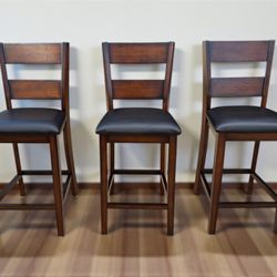 Furniture of America Dickinson II 3 Counter Height Chairs Set