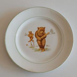 W.H. Grindley Child Small Dish Decorated with Bears Vintage