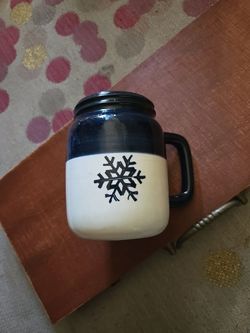 Ceramic Mug with Snowflake Design