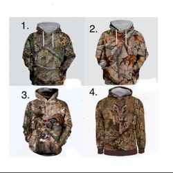 Hunting Tree Camouflage Hoodies Camo Clothing Outdoors
