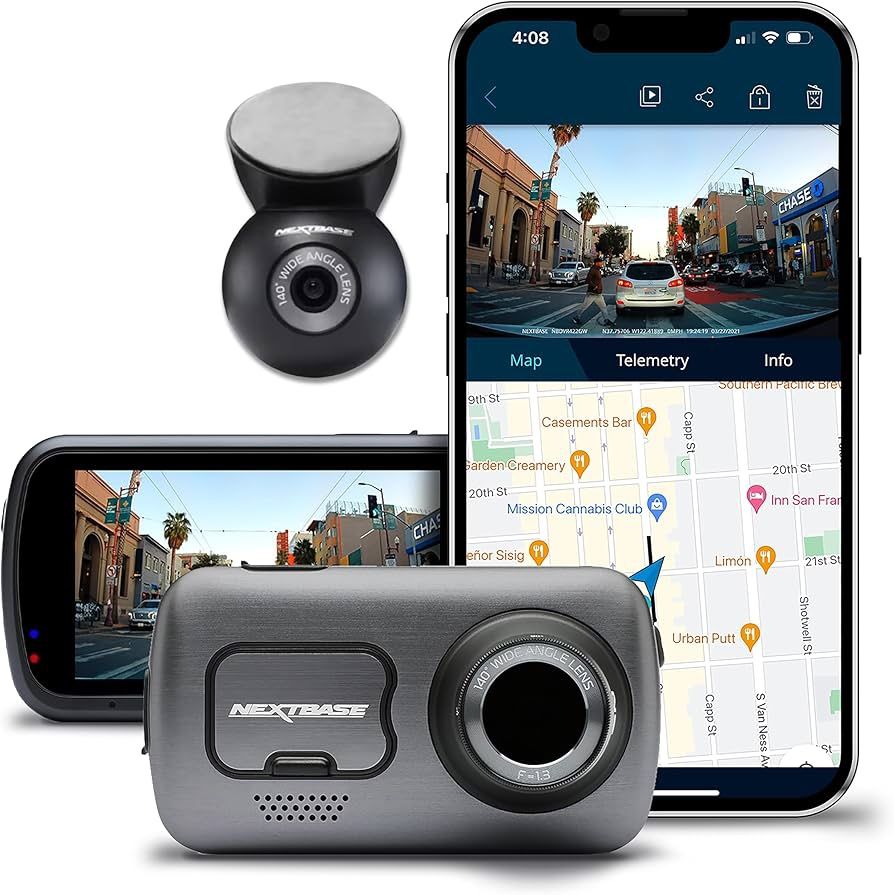 Nextbase 622GW Dash Cam Full 4K/30fps UHD Recording in Car DVR Camera- 140° Front- Wi-Fi, GPS, Bluetooth- Super Slow Motion @ 120fps