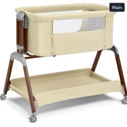 COLOR:BLACK Baby Bassinet Sleeping Crib - Cozy and Safe Sleep Environment for Ne