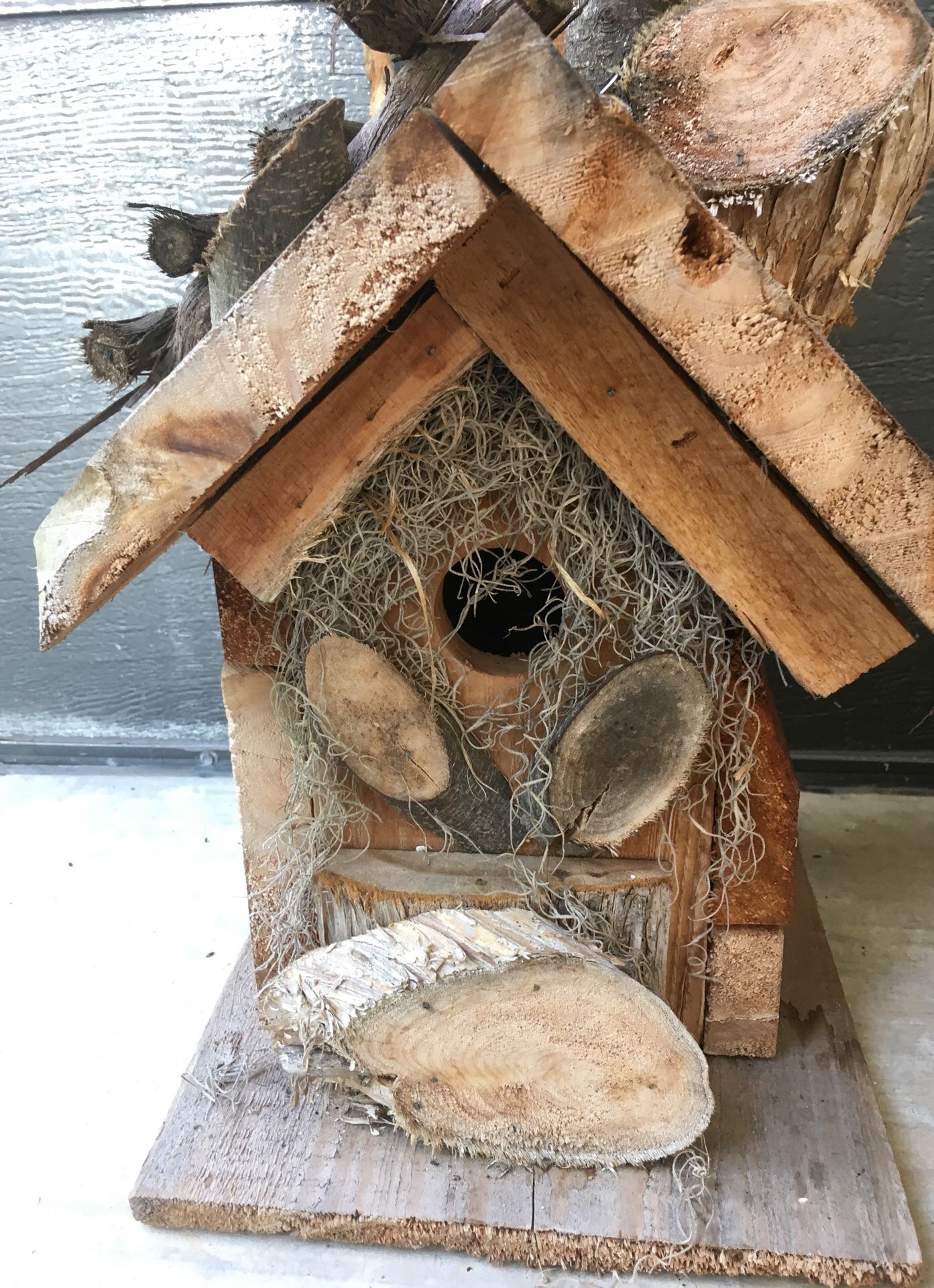 Cute handmade cedar birdhouse